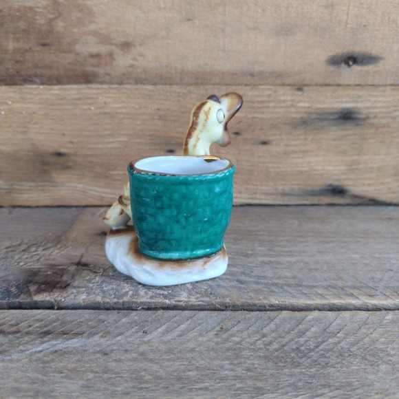 Vintage 1950s Quacking Mommy Duck and Baby Ceramic Mini Planter Made in Japan - Picture 5 of 11